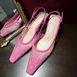 Call It Spring Fuchsia Slingback Heels